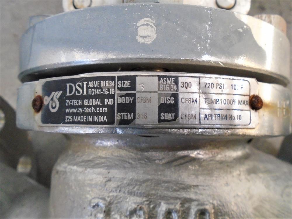 DSI 3" 300# CF8M Globe Valve, Fig# 141-16-16